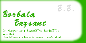 borbala bazsant business card